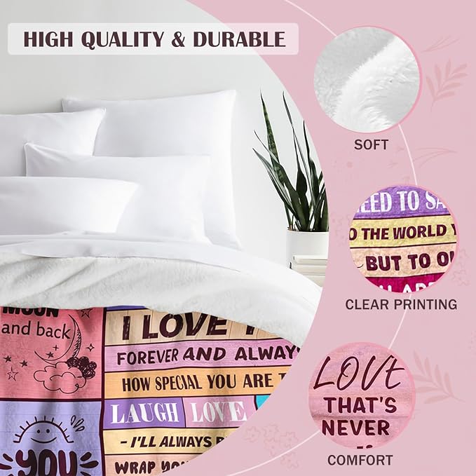 Birthday Gifts for Mom from Daughter or Son, To My Mom Blanket, 60" x 80" | Best Mom Ever Gift, I Love You Mom Gifts On Christmas, Mothers Day, Valentines Day, Anniversary