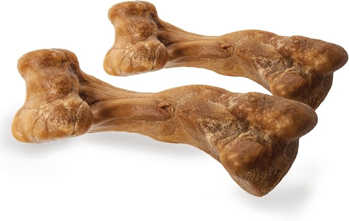 Nylabone Healthy Edibles Wild Dog Treats, Bison Flavor, Medium, 10 Count | Natural dog chew bones, made in USA, highly digestible dog chews, long lasting chews for medium dogs up to 35 lbs