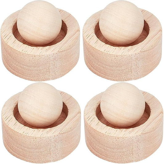 4PCS Burlywood Wooden Essential Oil Diffuser Compact Passive Oil Diffuser Small Aromatherapy Diffusers for Fragrance Eucalyptus Essential Oils Hotel Air Freshener for Home Office Car