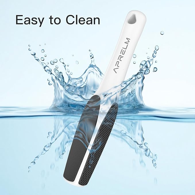 AprElm 3-Sided Nano Glass Foot Callus Remover, Professional 3-in-1(Coarse, Medium, Fine) Foot File, Pedicure Tools for Feet Hard Skin Smooth Polishing (White)