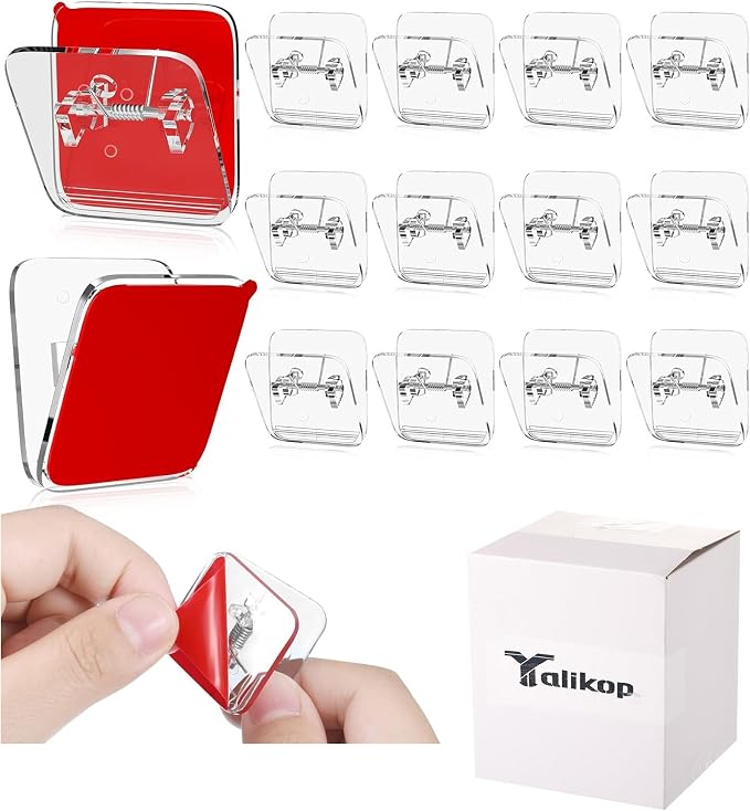 Yalikop 12 Pcs Wall Pee Pad Holder Dog Potty Training Pad Sticky Wall Clip Transparent Adhesive Clips with 6 Pcs Strong Adhesive for Dog Housebreaking Supplies(Clear)