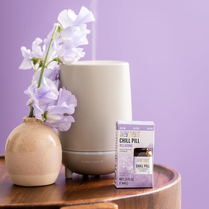 Aura Cacia Chill Pill Essential Oil Blend, Boxed 0.25 fl. oz.