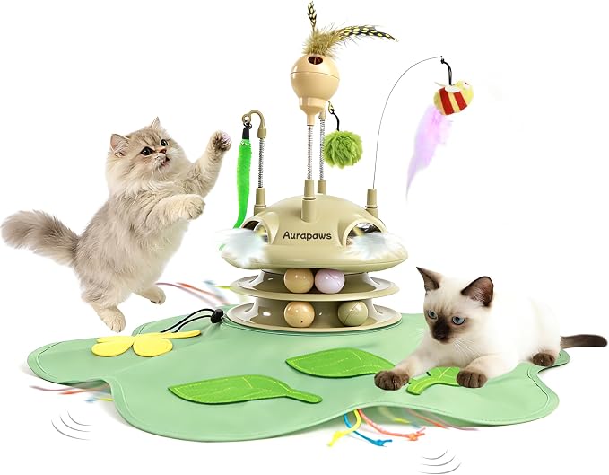 Cat Toys Rechargeable, 6-in-1 Automatic Interactive cat Toy