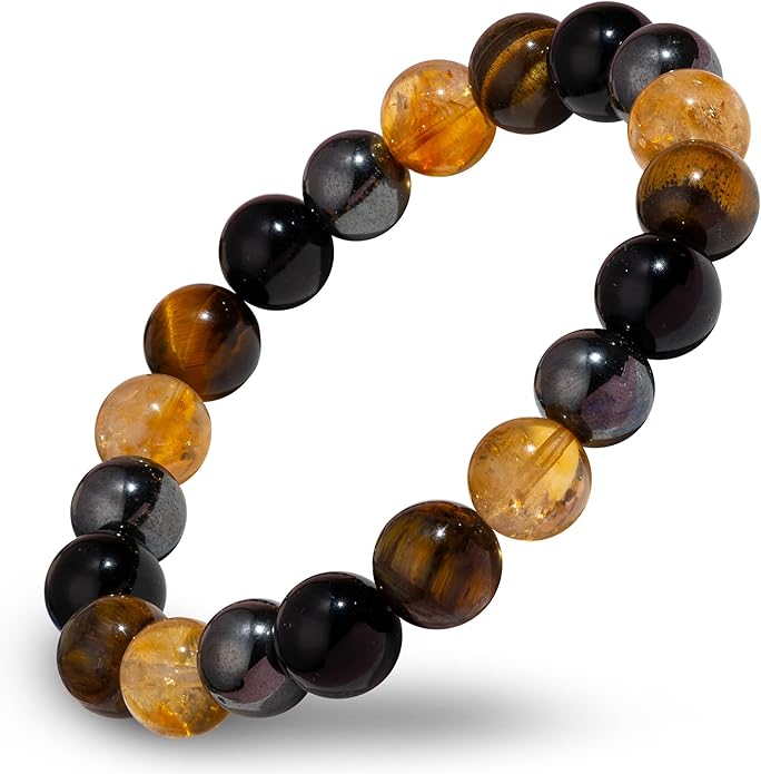 Conscious Items Protection Bracelets for Women & Men, Healing Crystal Bracelet with Natural Stones for Energy Shielding, Grounding, Stress, & Negative Energy Protection