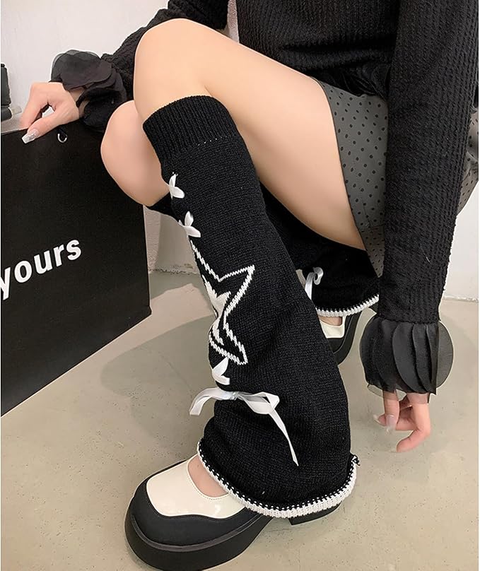 Sexybody Women's Leg Warmers Fashion Knit Warmers Long Socks Cute Y2K Kawaii Japanese Lolita Harajuku Accessories for Girls