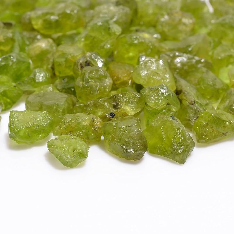 50 Carats Raw Green Peridot Crystals, Wholesale Lot, August Birthstone, Natural Gemstone, Rough Crystals, Rock Stones, Jewelry Making Supplies, Diy & Crafts, 8 to 12mm