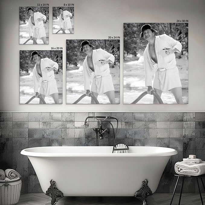 Funny Bathroom Canvas Wall Art, Toilet Paper Humor Poster, 11x14 Inch | Hilarious bathroom comedy decor and modern toilet artwork, gag gift for home, guest bath or office, Humor Style-07