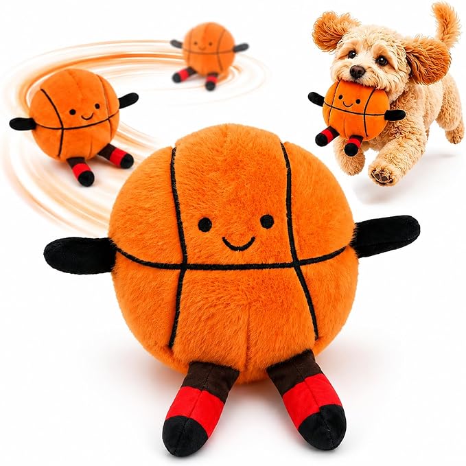 Interactive Dog Toys, Moving Basketball Dog Toy, Rechargeable Bouncing Ball