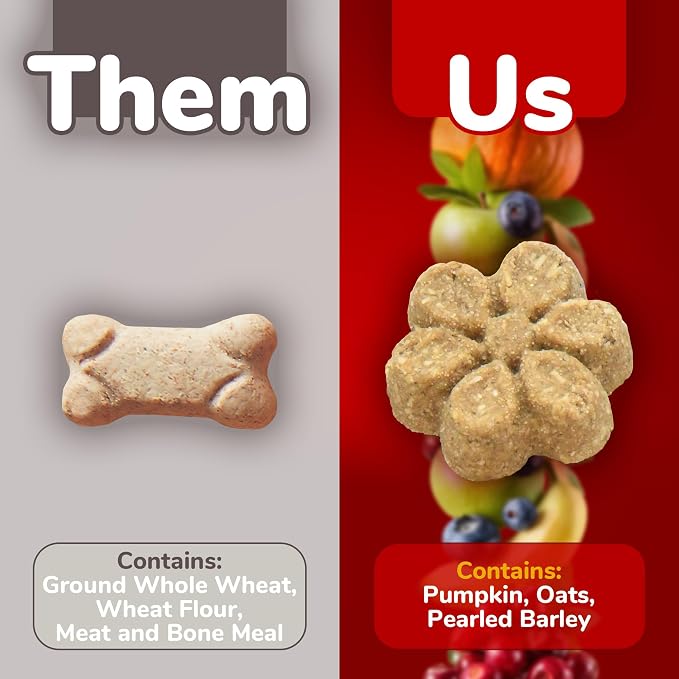 Fruitables Baked Dog Treats, Healthy Pumpkin Treat for Dogs, Low Calorie & Delicious, Free of Wheat, Corn and Soy, Made in the USA, Apple and Crispy Bacon Flavor, 12oz (Pack of 2)