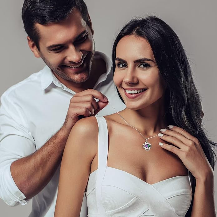 Iefil Valentines Day Gifts for Her - 925 Sterling Silver Love Knot Necklace, Anniversary Birthday Jewelry Gifts for Wife Girlfriend Mom