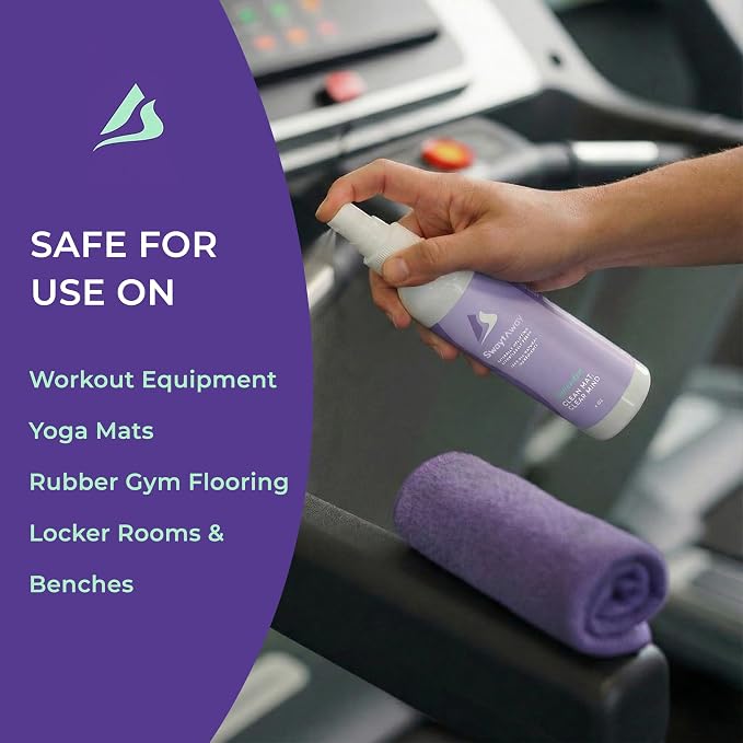 Mint Bucket Brands SwaytAway Fitness Mat Mist 2-Pack – 4oz Travel Size Yoga Mat Spray with Towel (Lavender, Citrus) – Aromatherapy-Inspired Blends – Plant-Based, No Rinse, Refreshes & Deodorizes
