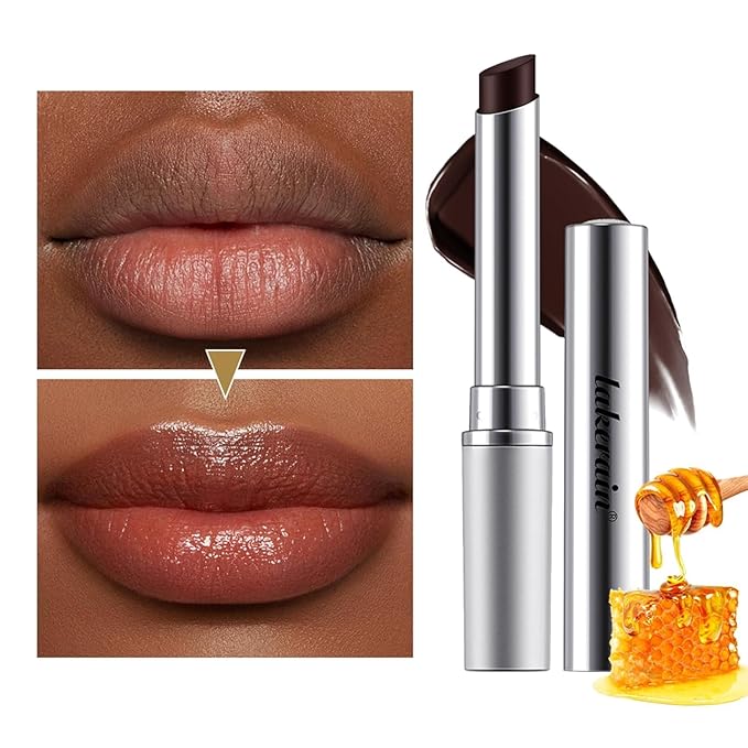 2Pcs Honey Noir Lipstick,Nourishing Honey Noir Lipgloss, Black Lip Tint,Deep Moisturizing Black Cherry Tint Lip Balm,Hydrating Lipgloss for All Skin Tones（2Pcs black）