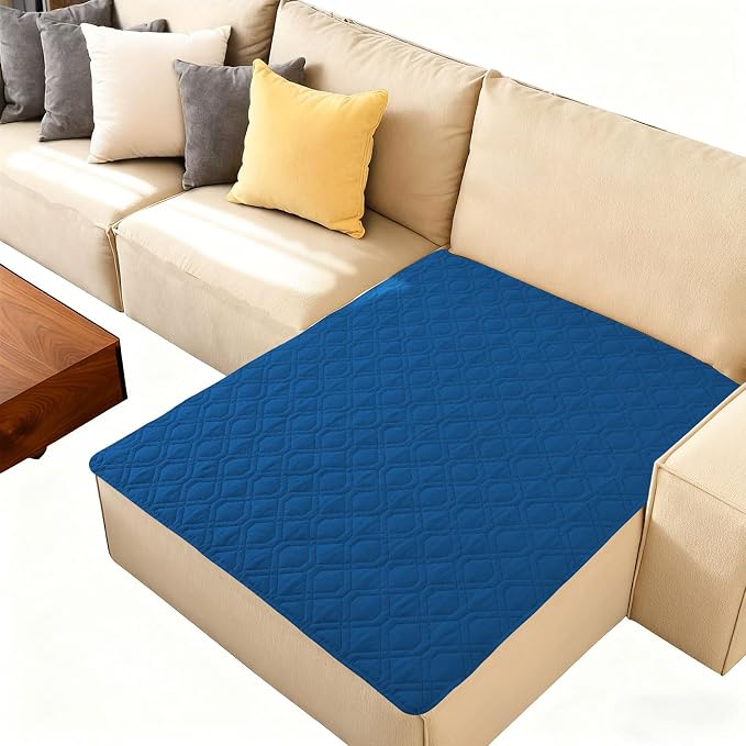 Waterproof Dog Bed Blanket - Soft Pet Blanket & Sofa Cover for Dogs | Reversible Washable Furniture Protector, Couch Covers for Pets (40x50 Inch, Navy Blue/Blue)