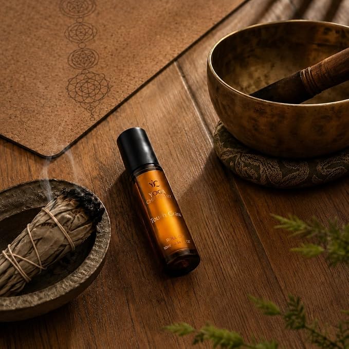 Touch Grass Essential Oil Roll-On 10 ml / 0.34 fl oz Pre-Diluted Pulse Point Aromatherapy Blend for Presence and Stillness Earthy Floral Warm