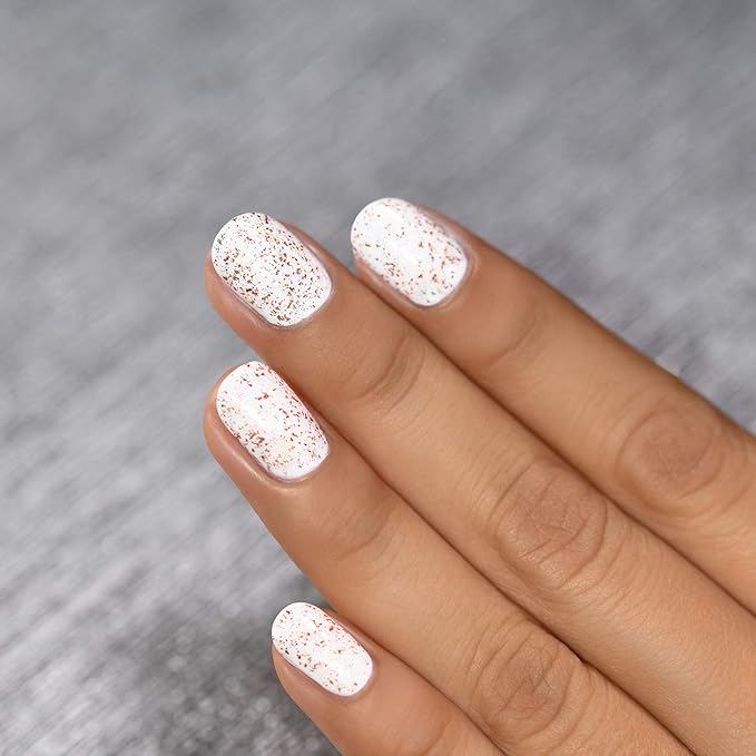 ILNP Love Triangle - Metallic Silver, Gold, and Rose Flakie Topper Nail Polish, Chip Resistant, 7-Free, Non-Toxic, Vegan, Cruelty Free, 12ml