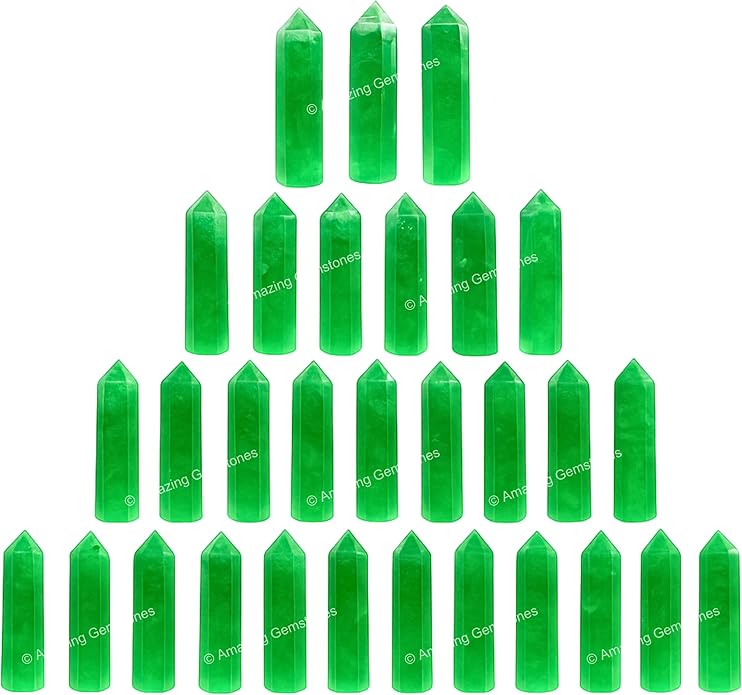 Amazing Gemstone Crystal Points Bulk Healing Crystals & Stones - Premium Single Terminated Healing Wand Point Bulk Crystals for Crafts, Crystal Grid, DIY Work