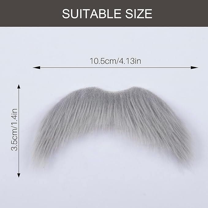 Fake Mustache for Men Classic Halloween Self Adhesive Fake Beard Novelty Stick On Fake Mustaches