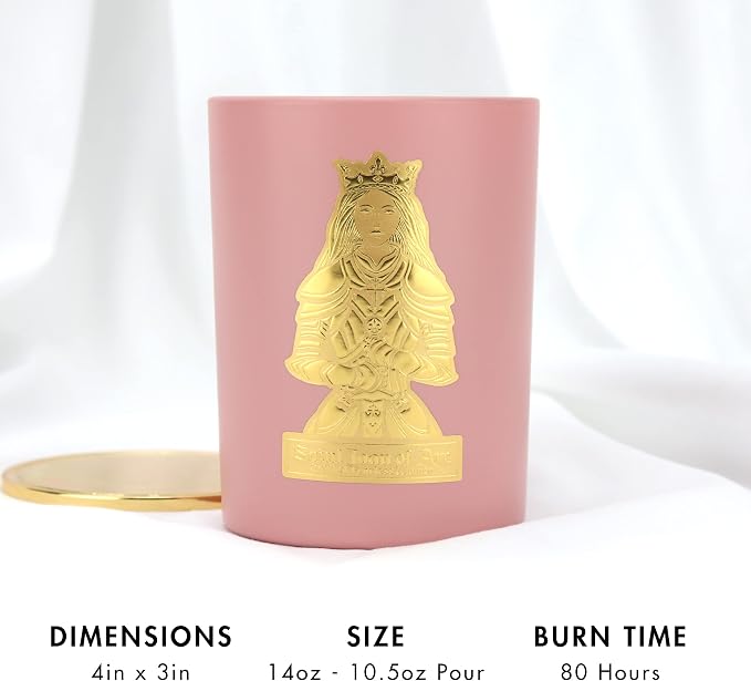 SAINT Joan of Arc Scented Candle with Prayer and Prayer Coin | Saint of Fearless Women - Soy Coconut Aromatherapy Candle with 80 Hour Burn Time, Special Edition