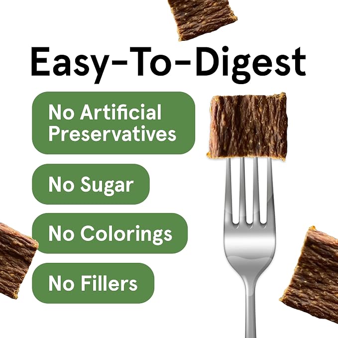 TRMC Real Meat Dog Treats - Three 12oz Bag of Bite-Sized Air-Dried Beef Jerky for Dogs - Grain-Free Jerky Pet Treats with 95% Free-Range, Grass Fed Beef - All-Natural High Protein Treats