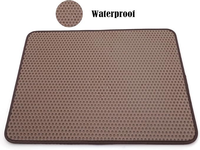 XKMT- Animal Pet Supplies Cats Litter & Housebreaking 75X58 Brown Cat litter Mat Double Layer Pad Trapper Folding Pad EVA Foam Rubber