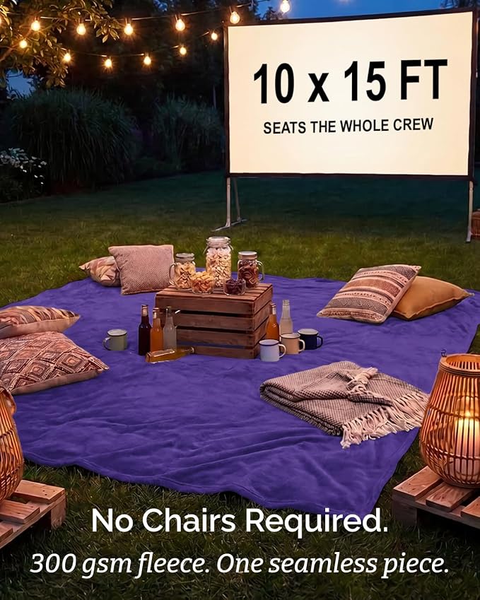 Ultra Soft Fleece Blanket Giant Blanket Size - Flannel Fleece Luxury Blanket - Lightweight for Couch Bed Chair - Thick, Warm and Breathable - All Season Cozy, Purple Haze