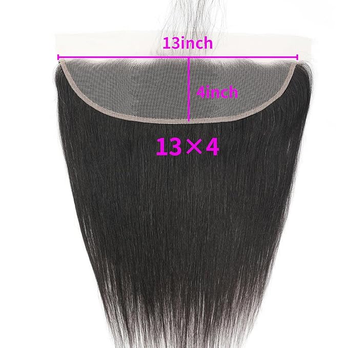 13x4 Skinlike HD Lace Frontal Closure Straight Human Hair Ear to Ear Frontal 20inch Brazilian Straight Virgin Human Hair Pre Plucked Natural Hairline Nature Black