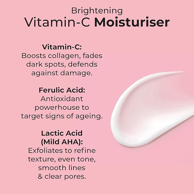 MCoBeauty - Glow Brightening Vitamin C Facial Moisturizer - Hydrating Face Cream with Ferulic Acid for Radiant, Energised & Dewy Skin - Contains Ferulic Acid, Crema Hidratante Para La Cara