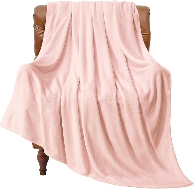 BEDELITE Fleece Blanket Soft Plush Throw for Couch Pink Morn 50"x60" | Ultra Soft Fleece, Plush Microfiber, Lightweight Warmth, All Season Comfort, Fade Resistant, Machine Washable, Couch Sofa Bed