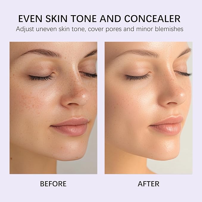 Foundation for Mature Skin–Hydrating Age-Defying Makeup Coverage Balm Foundation, Non-Settling Formula for Older Women, Blurs Fine Lines, Satin Finish for All Skin Types (Light)