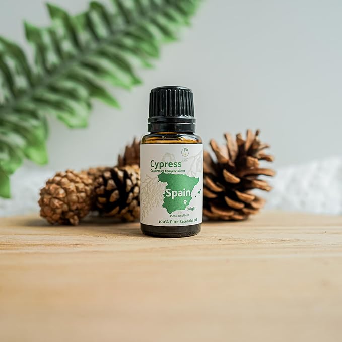 Cypress Essential Oil - Direct from Essential Oils SL in Mediterranean Spain - Aceite de Ciprés for Diffuser, 100% Pure Therapeutic Grade - Aromatheraphy, Skincare (2lbs)