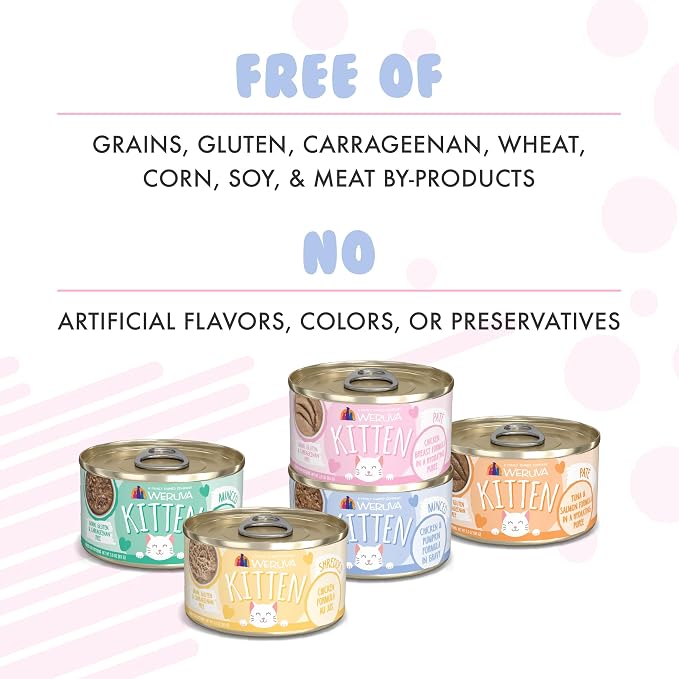 Weruva Kitten, Chicken & Tuna Formula in Gravy, 3oz Can (Pack of 12)