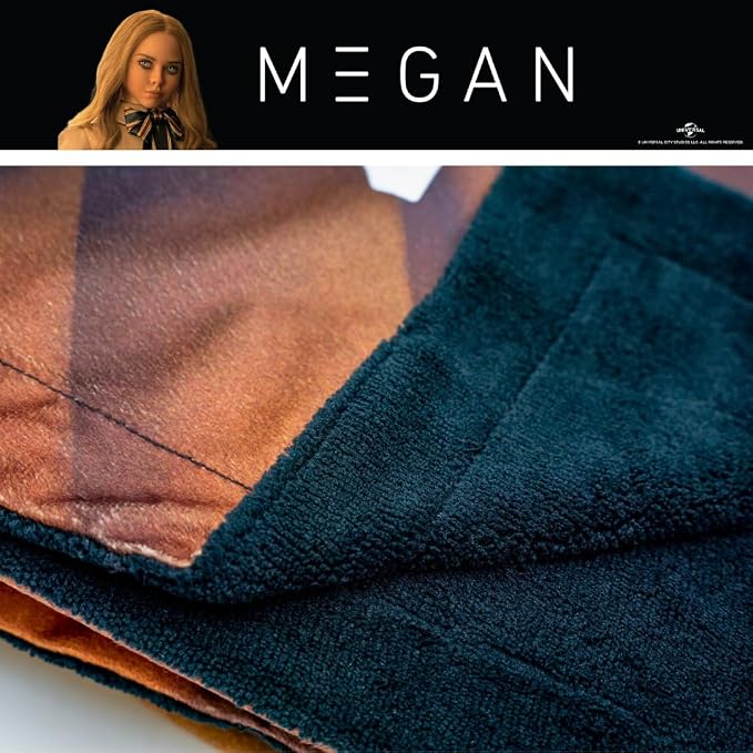 M3GAN Doll Halloween Horror Throw Blanket, Super Soft Cozy Plush Bedding, 46 in x 60 in, (Officially Licensed Product) by Franco
