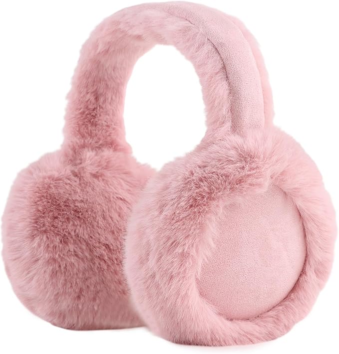 Zsedrut Winter Women Earmuff Foldable Ear Warmer Fluffy Ear Cover Warm Outdoor