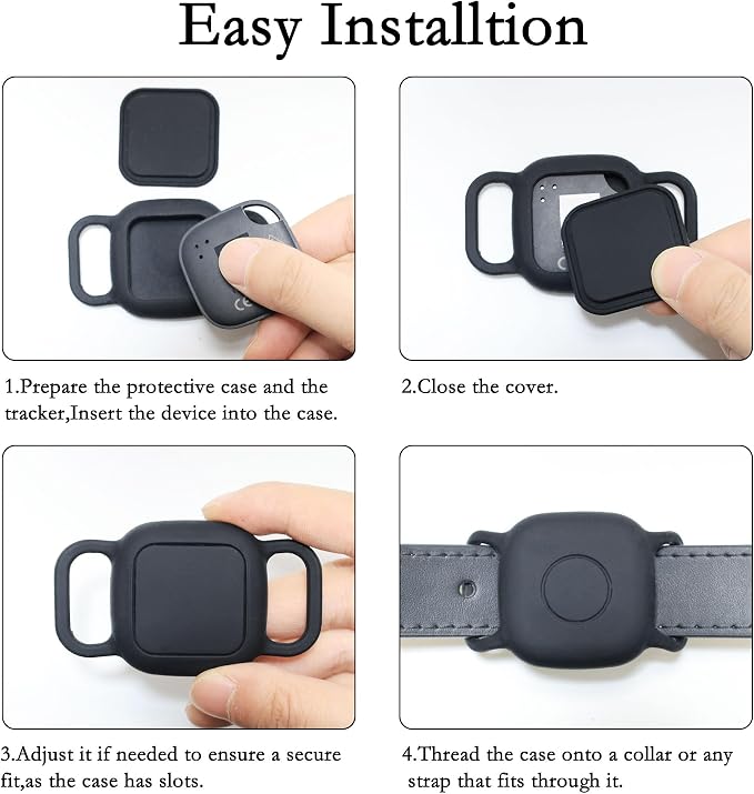 Waterproof Dog Collar Holder Compatible with Life360 Tile Mate [2024] 2022 Tracker, Durable Soft Silicone Case for Cat Pet Necklace, Full Body Covered Protective Cover Accessories for Anti-Lost GPS