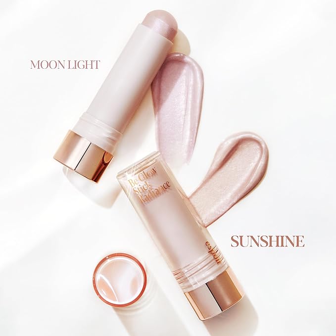 Espoir Be Glow Shading Stick Highlighter #1 Sunshine│Creamy Solid Texture & Smooth Gliding on Face with Hyaluronic Peptide, Natural Contour Color for Daily Radiant Makeup, Subtle Shimmering