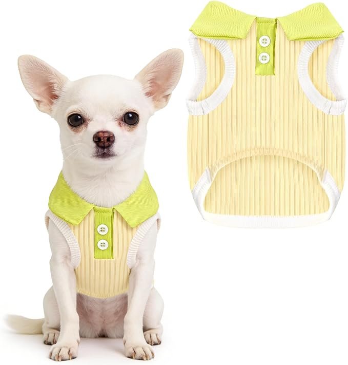 Dog Tshirts for Small Dogs Polo Shirt Stretchy Dog T Shirt Breathable Dogs Cooling Vest Girl Boy Puppy Dachshund French Bulldog Frenchie Chihuahua Clothes