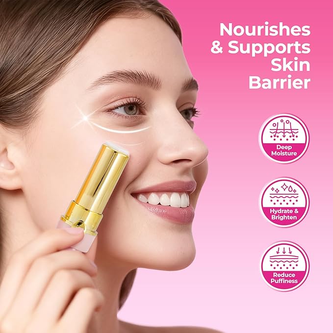 Caffeine Eye Stick (0.18 oz), Under Eye Brightener & Dark Circle Treatment, Cooling Look Balm with Niacinamide & Hyaluronic Acid, Peri-Ocular Balm Stick for Puffiness, Fatigue