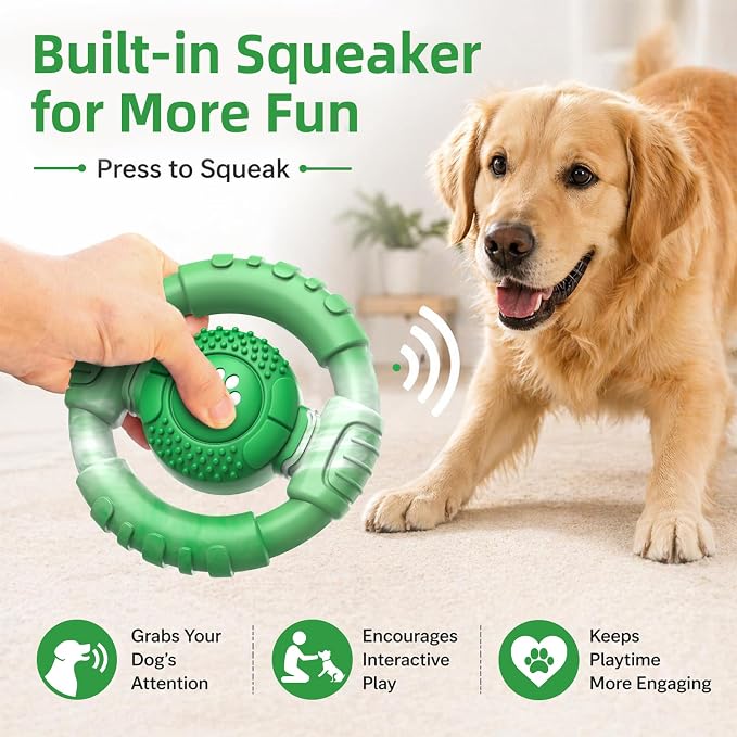 Pamlulu Tough Dog Toys for Aggressive Chewers, Indestructible Dog Toy for Large Dogs, Nylon Chew Toys for Medium Large Breed, Interactive Dog Toys to Keep Them Busy, Dog Birthday