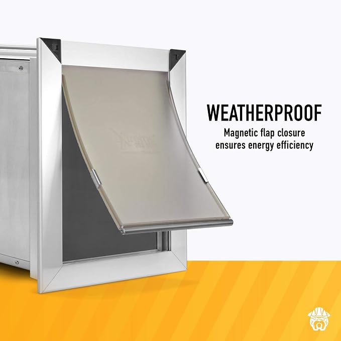 Pure Aluminum Medium Dog Door for Wall, Pet Door for Wall