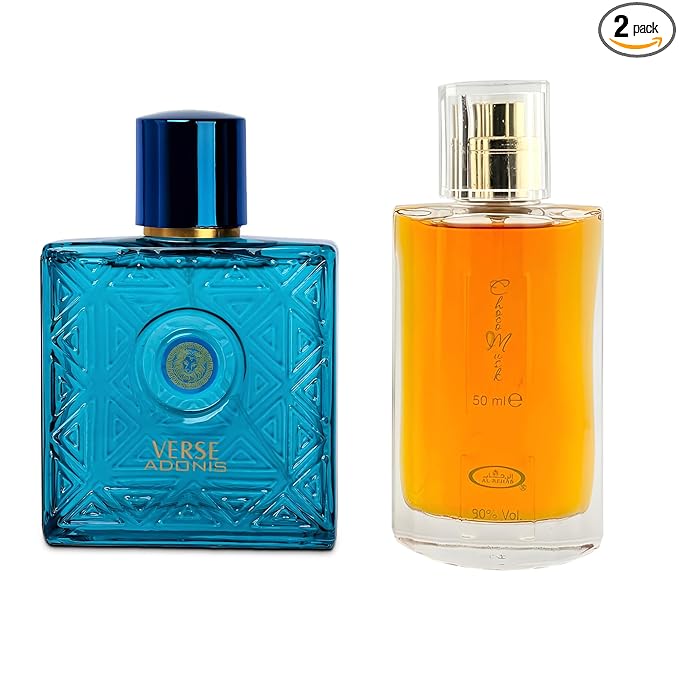 Verse Adonis&Choco Musk Combo Men Cologne 3.4 Fl. Oz Men's Perfume Refreshing Combination of Woody Floral & Fruity Scents Eau De Parfum for Men Lasts All Day Best Gift for Any Occasion