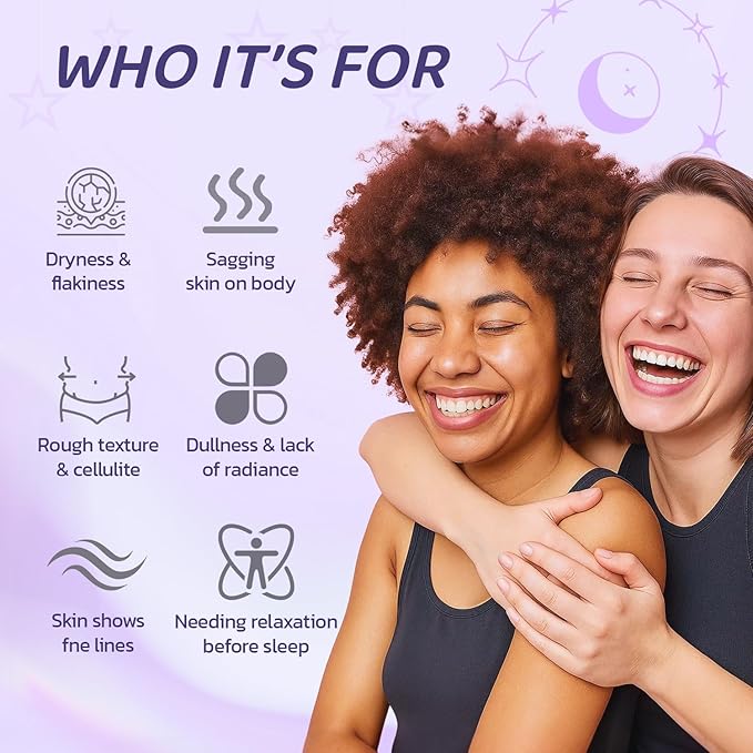 Overnight Toning Body Cream with Gua Sha Tool, Firming Lotion for Loose Skin & Improve Cellulite Appearance, Skin Tightening Cream for body, Belly, Arms, Thighs - 3.38 fl.oz