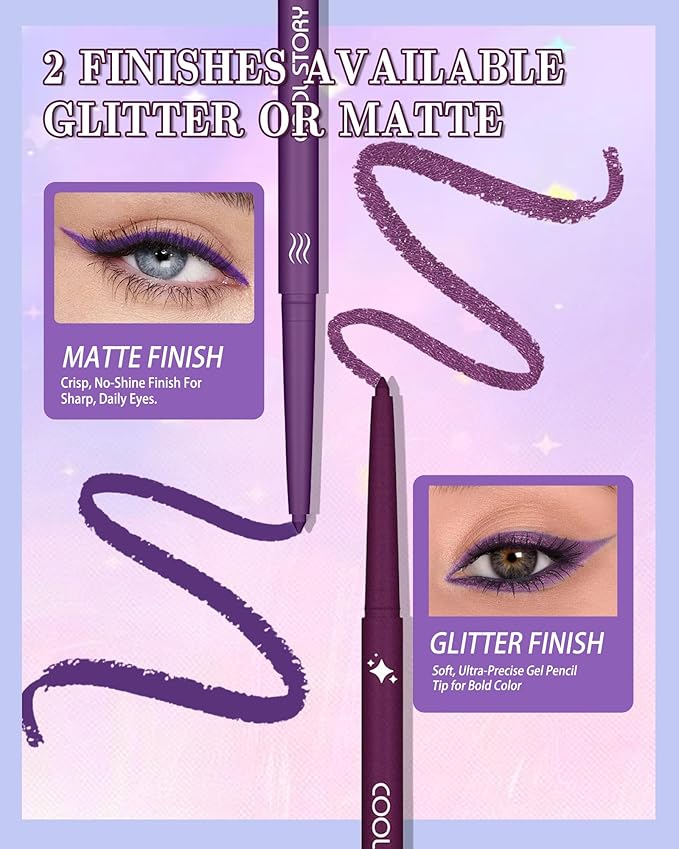 Pink Gel Eyeliner Pencil, Retractable Cream Matte Eye Liner Pencils, Waterline Eye Makeup Liners, Waterproof & Smudge Proof Eyeliner Facial Makeup Gift for Mature Women, Girls, Christmas – M02 Pink