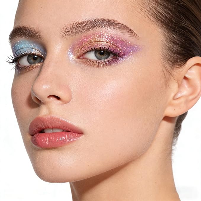9 Colors Glitter Shimmer Eyeshadow Palette, Sparkle Neutral Eye Shadow Palettes, Natural High Pigment Eyeshadow Long Lasting Blendable, Eye Brightener Eye Shadow Primers, sombras para ojos