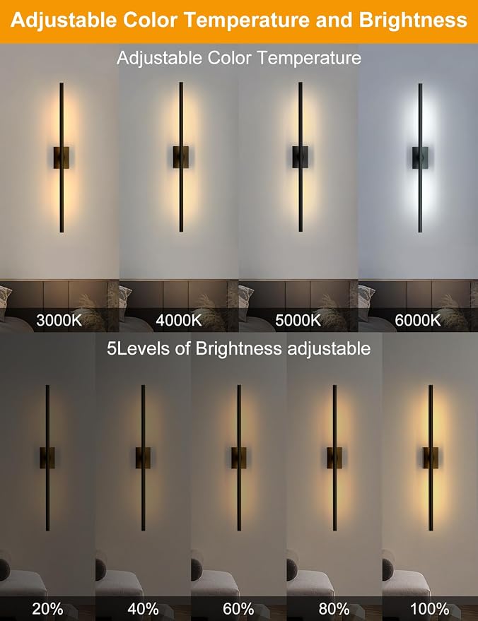 Battery Operated Wall Sconces Set of 2, Wireless Rechargeable Wall Lights | 10000mAh, Remote Control, 4CCT Dimmable, 360° Rotation, Modern Home Decor for Living Room, Bedroom, Hallway, Picture Lighting