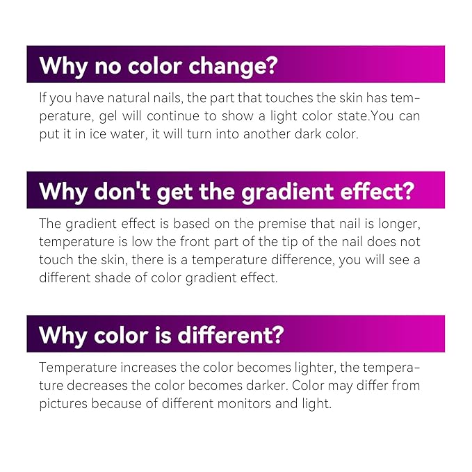 MAYCHAO 15ML Color Changing Gel Nail Polish 1Pc Dark Purple to Bright Purple Mood Temperature Change Color Gel Polish Soak Off Ombre Thermal Salon Home Fall Winter Manicure UV Varnish, 0.5 OZ