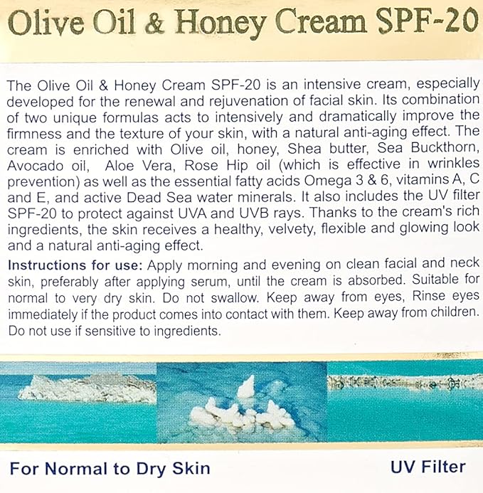 H&B Dead Sea Olive Oil & Honey Cream SPF-20 by HealthBeauty