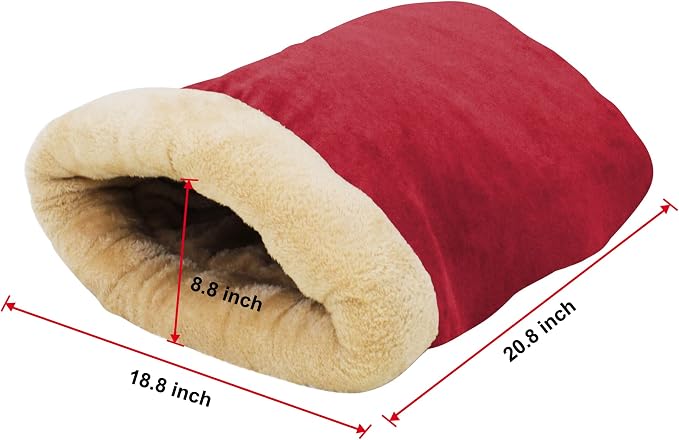 4 in 1 Self Warming Burrow Cat Bed Hideway Sleeping Cuddle Cave | Keep Warming, Machine Washable, Easy to Clean, Soft & Comfortable, Pet Beds fo Cats & Dogs, Cozy Privacy Nook