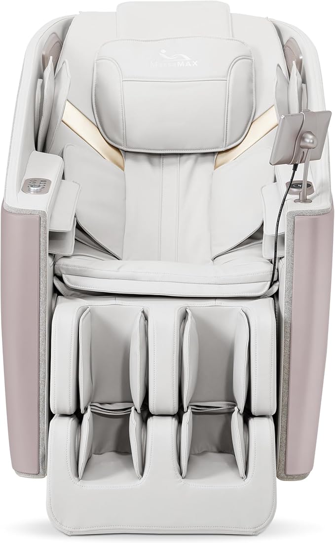 MassaMAX A305 Massage Chair Full Body, Zero Gravity, 53.15" SL-Track Shiatsu Massage Recliner Chair with Heat, Body Scan and Calfrest Extension, 15 Modes, Fully Assembled, Golden