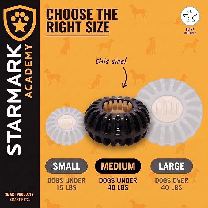 Starmark Everlasting Treat Wheeler Chew Toy Medium For Dogs under 40 pounds