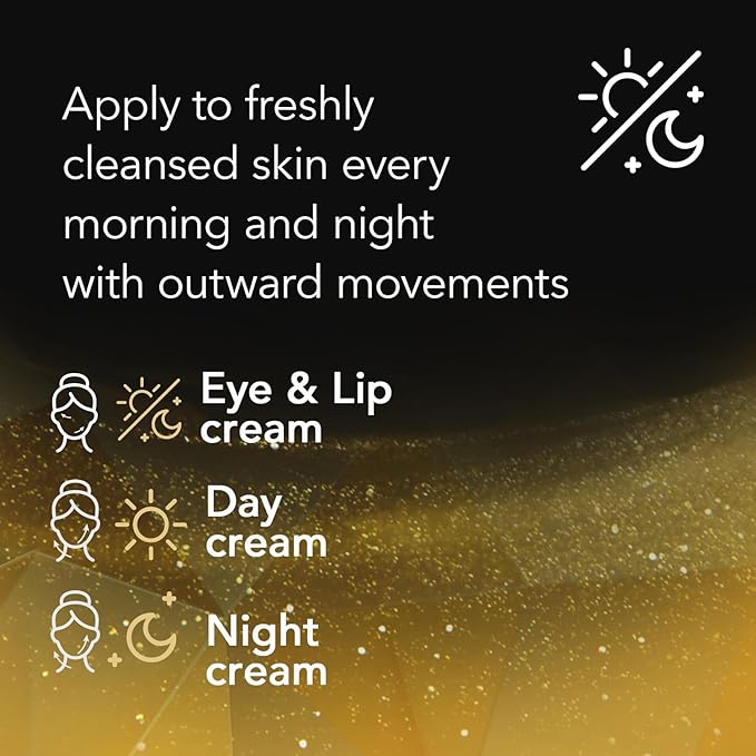 CICATRICURE Gold Lift Anti Gravitational Wrinkles Skin Care Gift Set with Day Anti-Wrinkle Cream + SPF 30, Night Anti-Wrinkle Cream & Dual Contour Eye and Lip Wrinkle Cream, 3 Pack